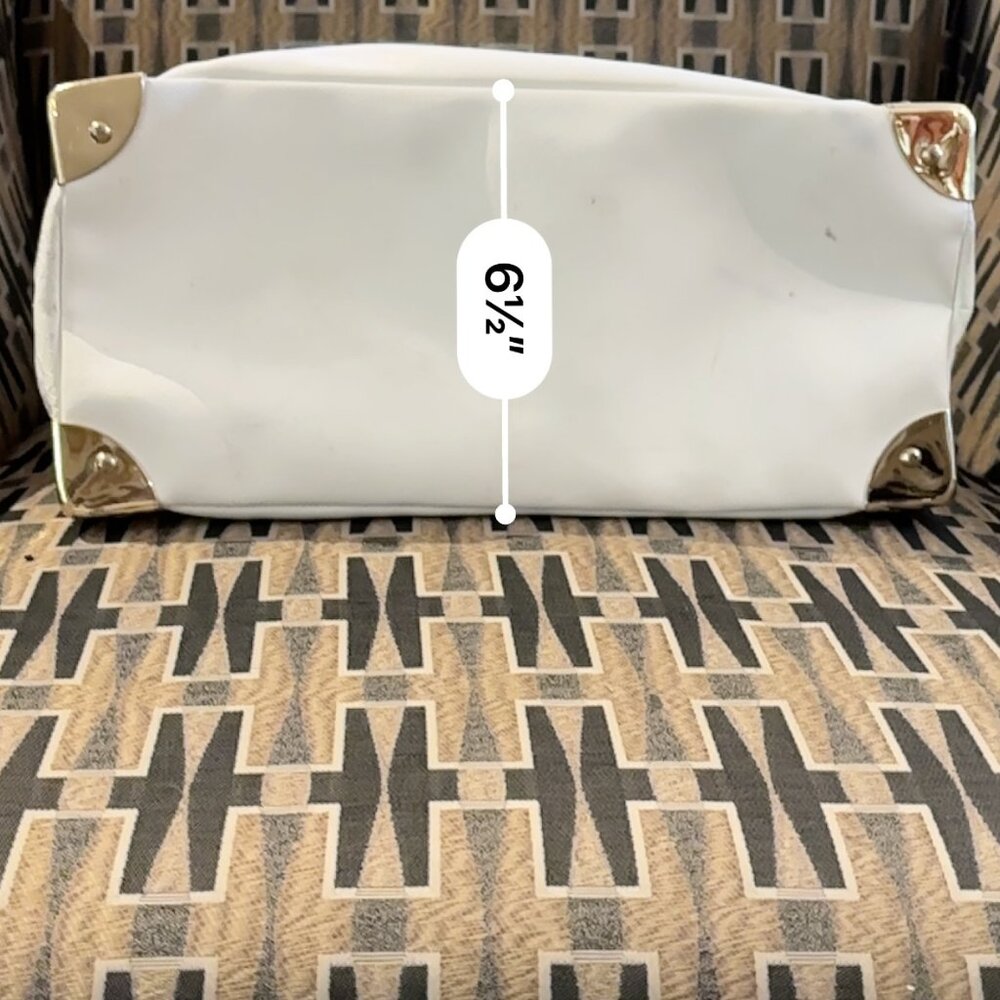Aldo faux leather large‎ white satchel handbag purse - Picture 15 of 15